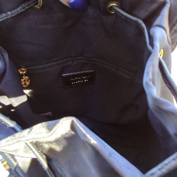 Valentino Orlandi NEW Black Vinyl & Vegan Leather Backpack & Zip Pouc… - Picture 13 of 14